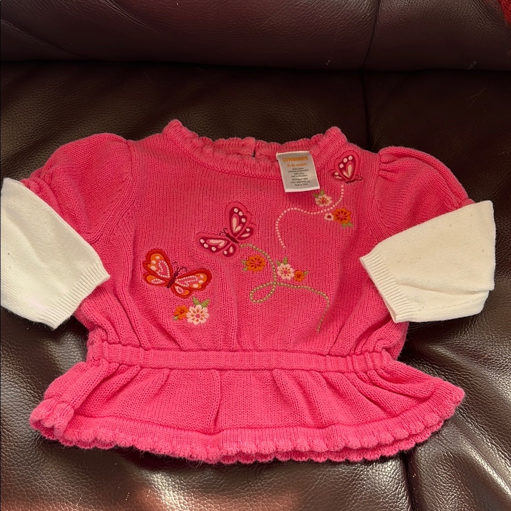 Gymboree embroidered sweater size 3-6m